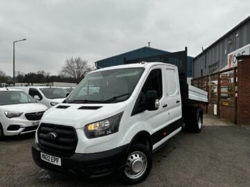 2022 FORD TRANSIT 2.0 EcoBlue 130ps Double Cab Tipper L3 LWB ALLOY BODY/AIR CON*