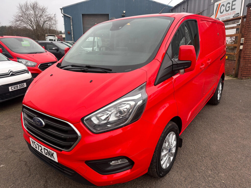 2022 72 Ford Transit Custom 2.0 280 EcoBlue Limited Auto L1 H1 *RACE RED* NO VAT