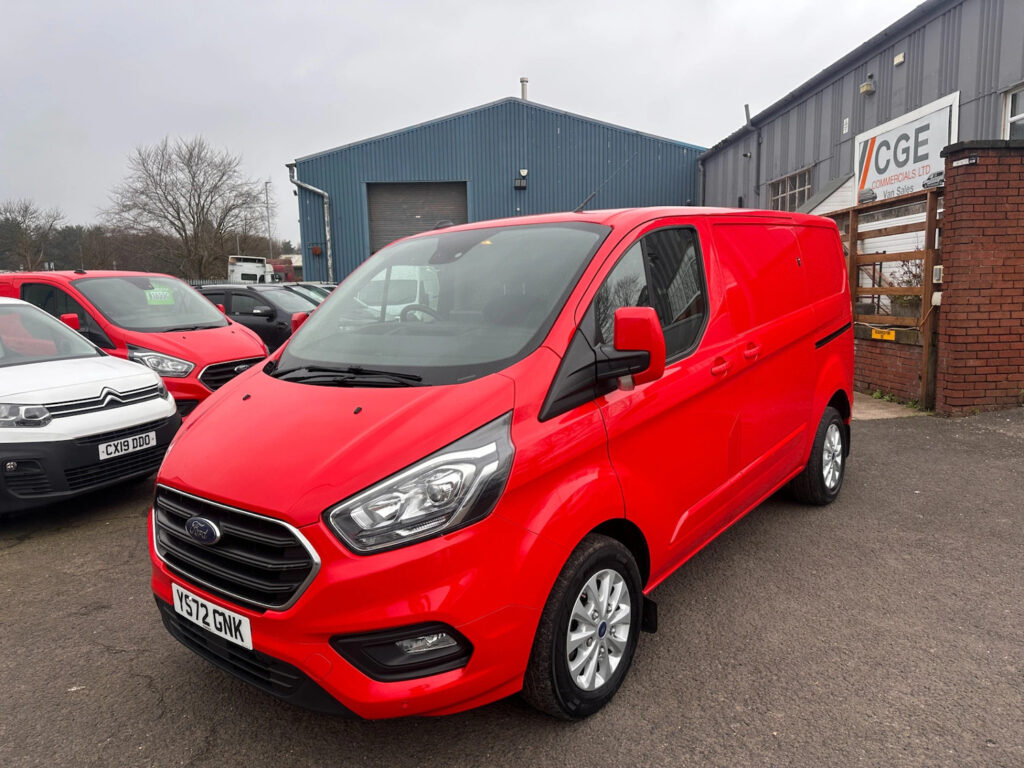 2022 72 Ford Transit Custom 2.0 280 EcoBlue Limited Auto L1 H1 *RACE RED* NO VAT
